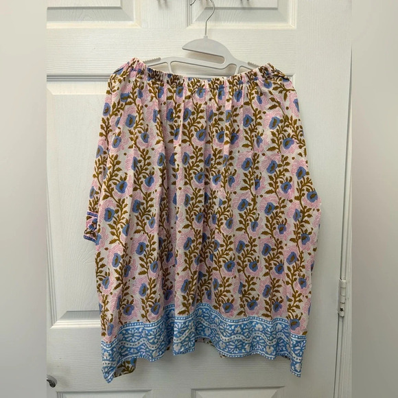 SZ BLOCKPRINTS  Tracy Cotton Top - Camel Essa sz L - Picture 4 of 7